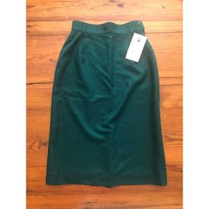 Vintage Miss Pendleton Dark Green Pencil Skirt